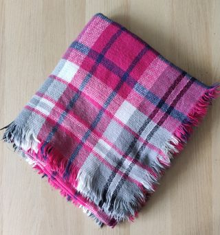 Bufanda Rosa y gris