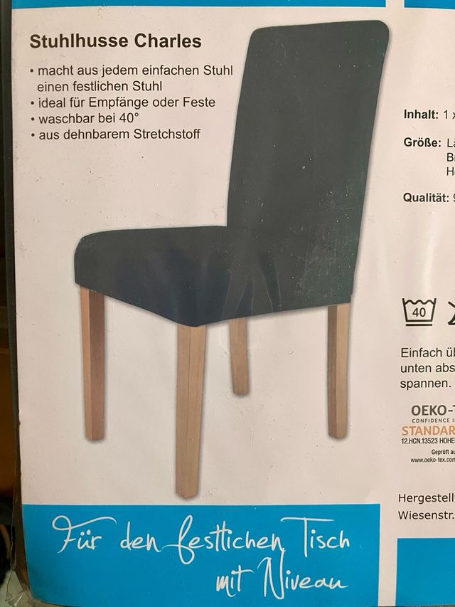 2 fundas de silla gris sin estrenar