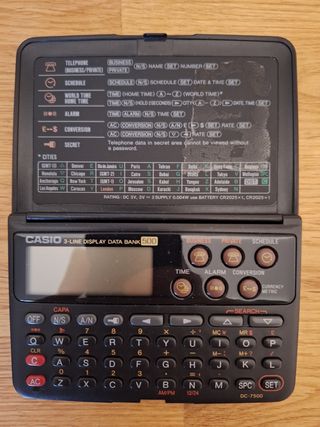 Agendina Casio data bank DC 7500 vintage