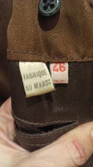 Abrigo largo de cuero de hombre