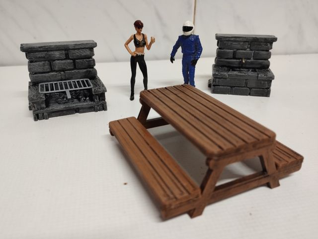 Decoración Scalextric-slot, pícnic