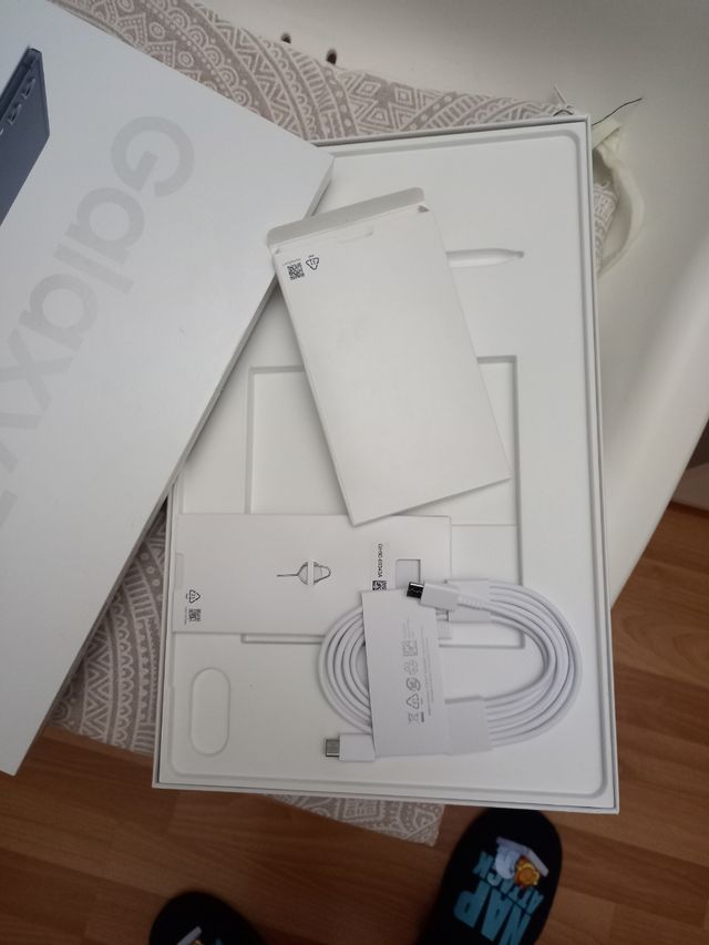 Caja vacía sansung tablet