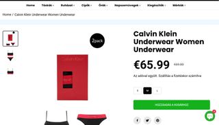 Conjunto CALVIN KLEIN Sujetador y Tanga Negro Rojo