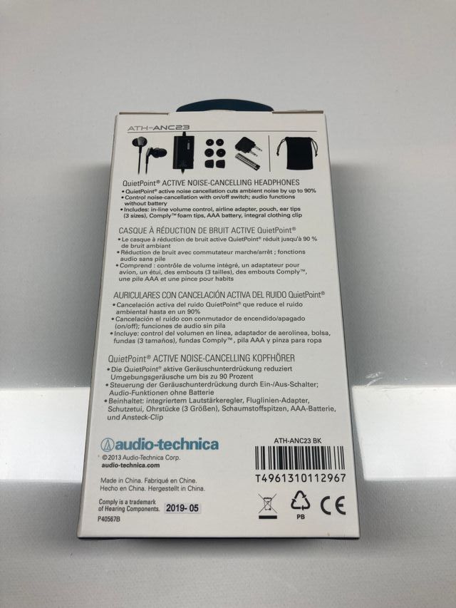 Cuffie intrauricolari Audio-Technica con cancellazione del rumore