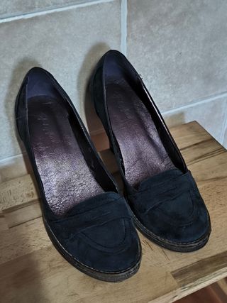 Zapatos de ante azules