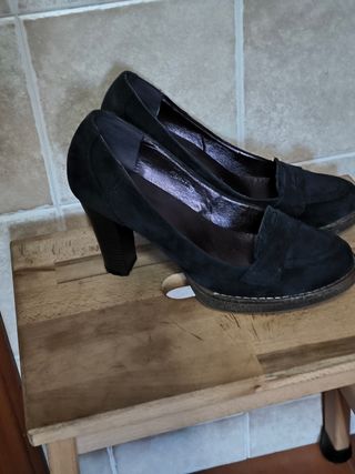 Zapatos de ante azules