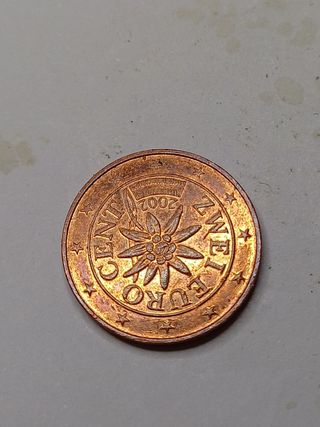 Moneta 2 cent euro Austria 2002 rara