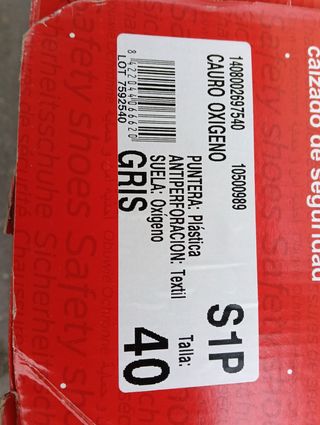 ZAPATO SEGURIDAD T-40