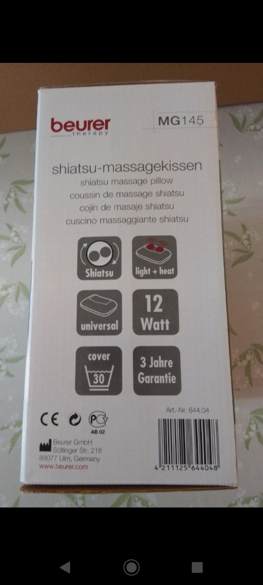 Cuscino per massaggio shiatsu, di Beurer, MG145