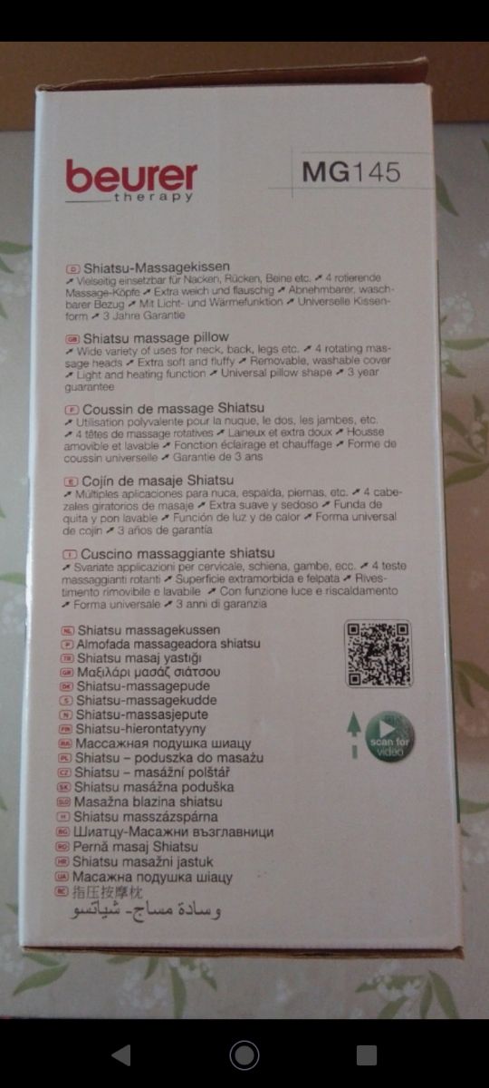 Cuscino per massaggio shiatsu, di Beurer, MG145