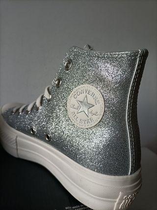 Converse platform silver n.36