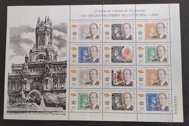 Sellos de ESPAÑA año 2000. Series a facial.