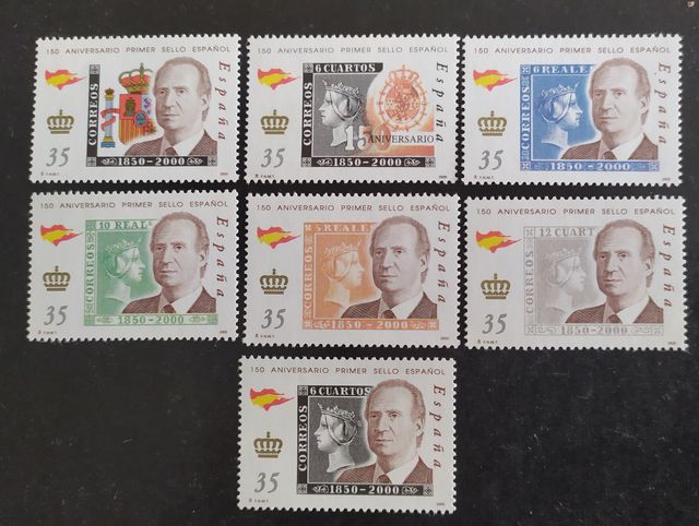 Sellos de ESPAÑA año 2000. Series a facial.