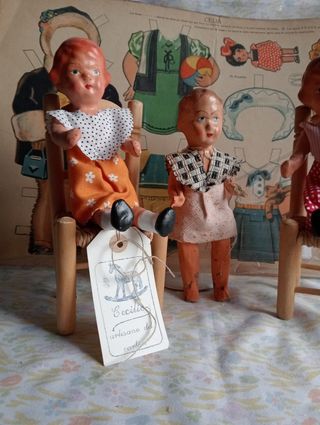 Lote de Muñecas Cartón Piedra 
