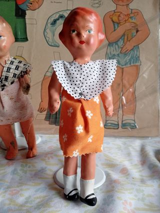 Lote de Muñecas Cartón Piedra 