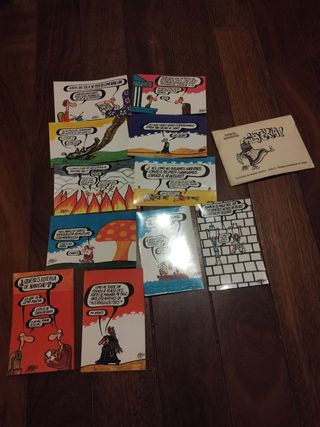 Antigua colección 11 tarjetas postales lotería For