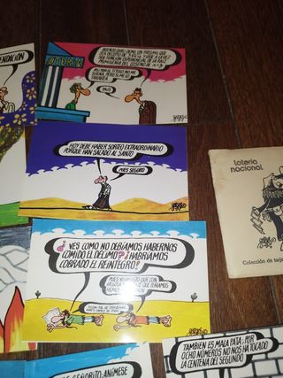 Antigua colección 11 tarjetas postales lotería For