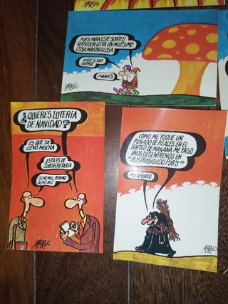 Antigua colección 11 tarjetas postales lotería For