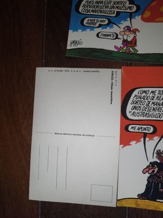 Antigua colección 11 tarjetas postales lotería For