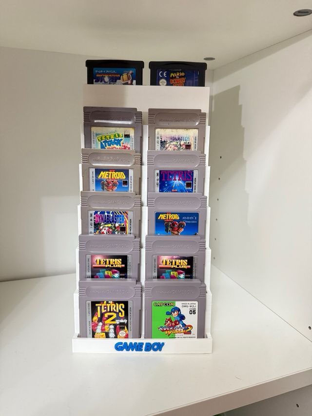 Estantes cartuchos Game Boy