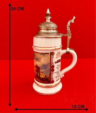 JARRA DE CERVEZA / CRUZCAMPO / PORCELANA / AÑOS 80