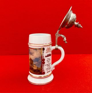 JARRA DE CERVEZA / CRUZCAMPO / PORCELANA / AÑOS 80