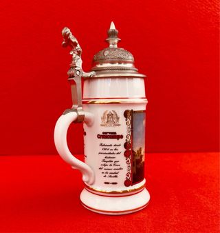 JARRA DE CERVEZA / CRUZCAMPO / PORCELANA / AÑOS 80