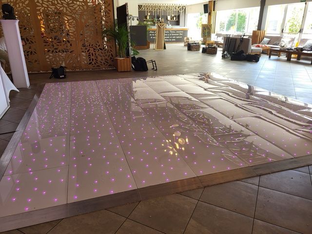 Pista baile blanca en alquiler