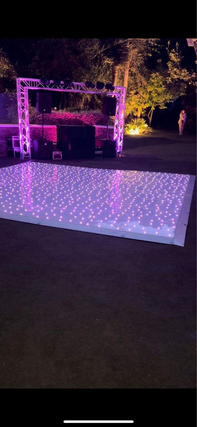 Pista baile blanca en alquiler