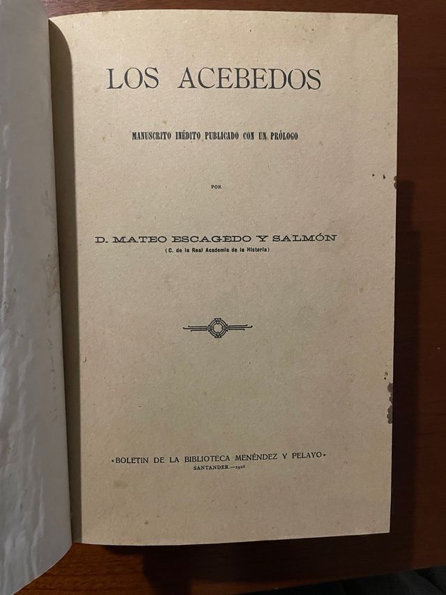 Los Acebedos Mateo Escagedo Y S