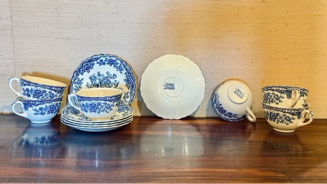 Serviço chá inglês 6 peças “Bristol Crown Ducal”