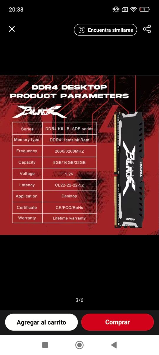 PACK 2 MEMORIAS DDR4 16GB