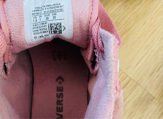 Converse niña cuero rosa talla 33