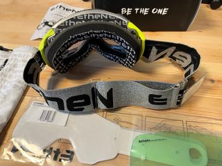 Maschera cross ETHEN GP06 total silver  NUOVA