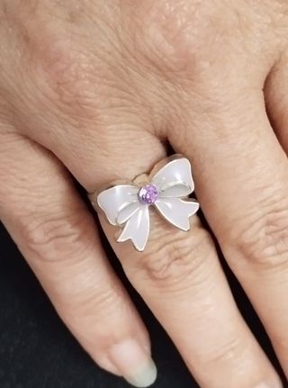 Anillo ajustable lazo con zirconita