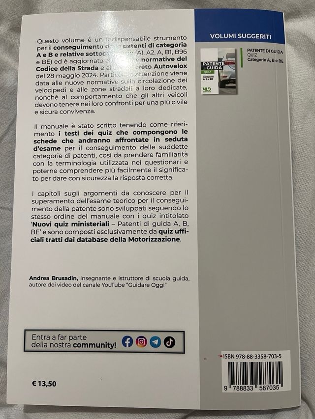 Libro di preoarazione alla patente di guida