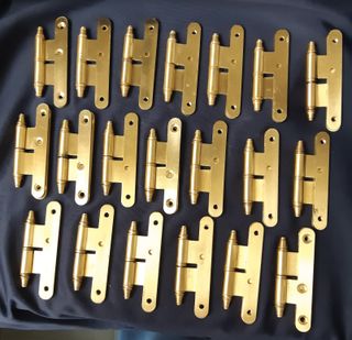 20 PERNIOS BISAGRAS PUERTAS, BRONCE DORADO