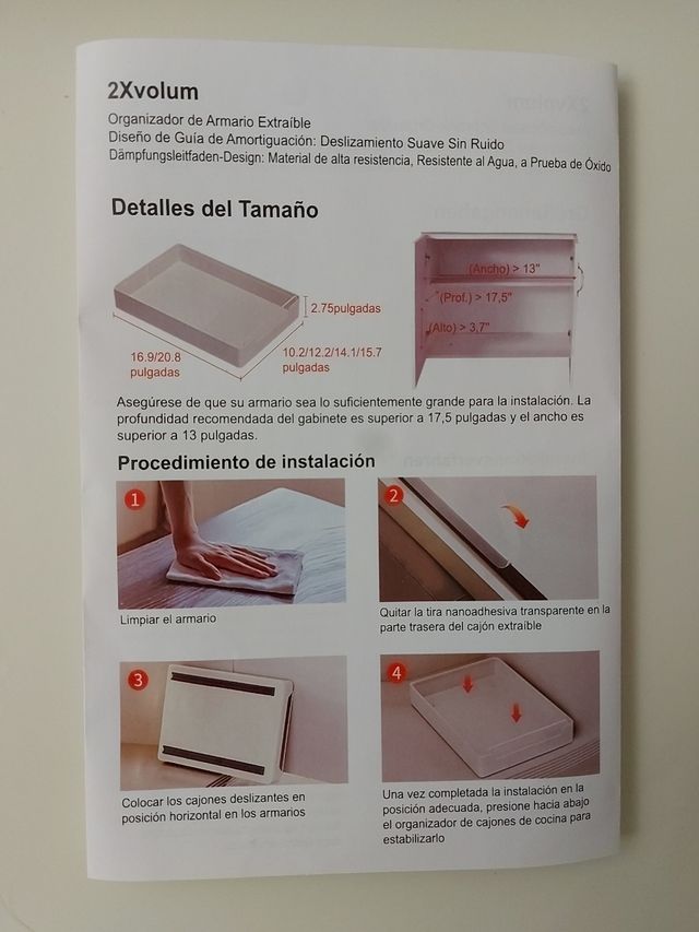 Bandeja extraible armario cocina