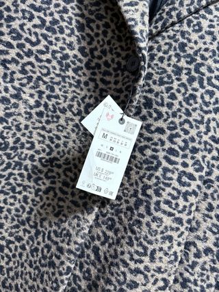 Abrigo zara estampado animal mezcla lana ZW collec