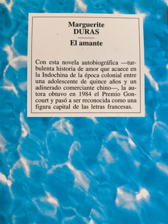 El amante, de Marguerite Duras 
