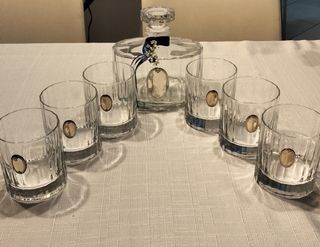 Set bicchieri liquore in cristallo