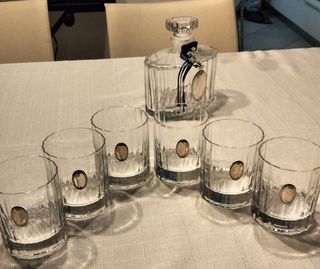 Set bicchieri liquore in cristallo