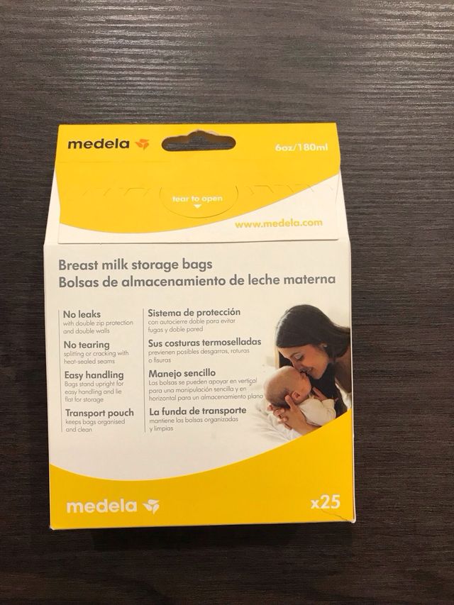 Bolsas almacenamiento leche materna Medela