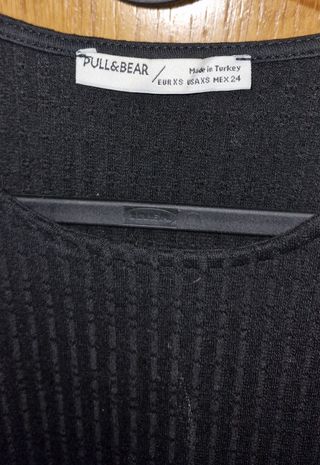Vestido Corto Negro Pull-Bear Mujer Talla XS