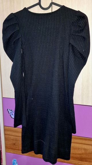 Vestido Corto Negro Pull-Bear Mujer Talla XS
