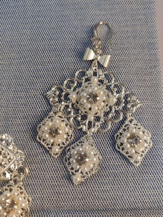 Aderezo fallera plateado adulta