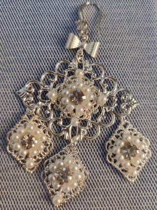 Aderezo fallera plateado adulta