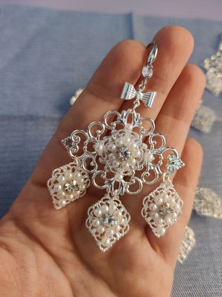 Aderezo fallera plateado adulta