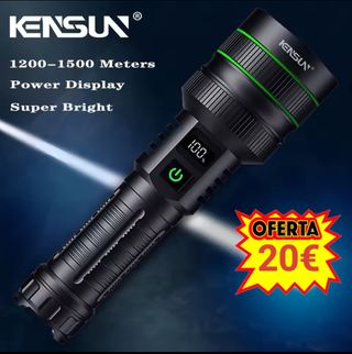 Linterna LED Kensun + estuche.