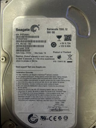 DISCO DURO HDD SEAGATE ST350D418AS DE 500GB